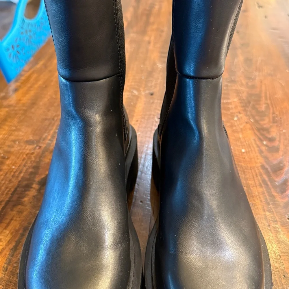 H&M Black Platform Chelsea Chunky Lug Sole Boots, Whimsigoth - Picture 5 of 7